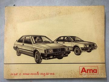 ALFA ROMEO ARNA LIBRETTO USO E MANUTENZIONE 1983