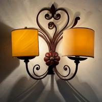 Applique da parete in ferro bordeaux