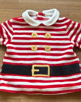 Completino natalizio Prenatal 1-3m 56cm Babbo Nata