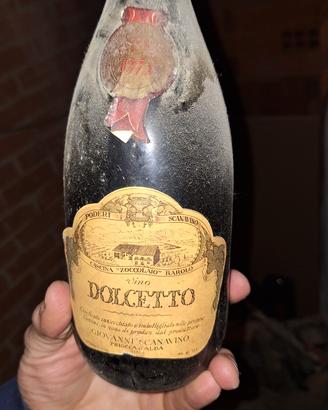 Vino DOLCETTO 1973 Poderi Scanavino Priocca D'Alba