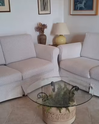 Coppia divani in tessuto