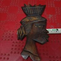 Maschera legno da parete vintage 