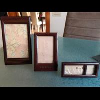 set 3 cornici portafoto antiche 