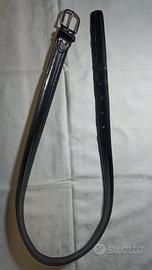 Cintura nera pelle di serpente di Paolo da Ponte