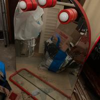 Specchio vintage rosso