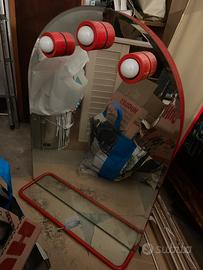 Specchio vintage rosso