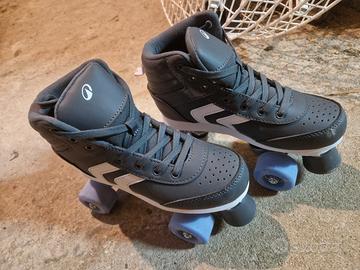 Pattini a rotelle bambino QUAD 100 azzurri tg 37