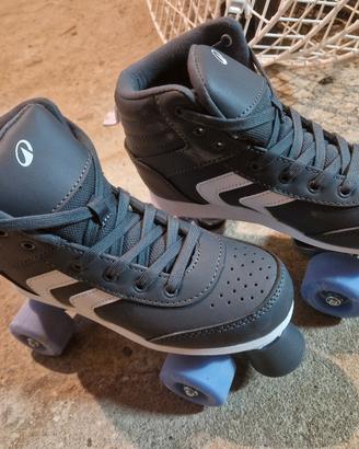 Pattini a rotelle bambino QUAD 100 azzurri tg 37