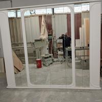 Armadio laccato bianco opaco a 6 ante 