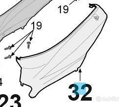 Fianco SX Peugeot Tweet 125 bronzo