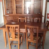 mobile tavolo sedie legno massello soggiorno