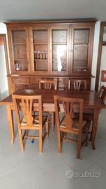 mobile tavolo sedie legno massello soggiorno