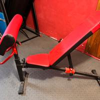 Panca regolabile + panca scott con supp.bilanciere