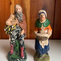Personaggi presepe antichi in gesso