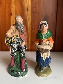 Personaggi presepe antichi in gesso