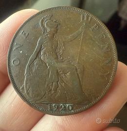 Moneta One Penny 1920 - Re Giorgio V