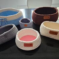 cestini uncinetto varie misure e colori