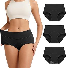 3 paia - Mutande Mestruali Donna Cotone - Nuove
