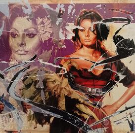 Mimmo Rotella,C'era una Volta,Seridecollage 100x70