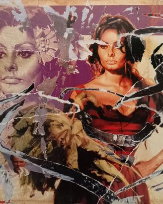 Mimmo Rotella,C'era una Volta,Seridecollage 100x70