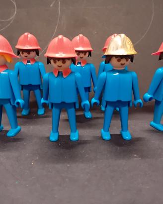 giocattolo playmobil 7 personaggi pompieri 