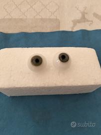 Coppia occhi in vetro soffiato per bambole 