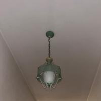 2 lampadari vintage anni ‘50 in vetro e metallo