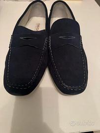 Scarpe Geox Respira Uomo 45 Blu Suede