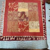 Centrotavola Runner quadrato rosso/oro( 92x92cm)