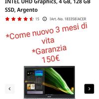 Notebook Acer nuovo
