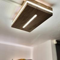 LAMPADA LED in legno spazzolato