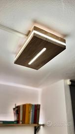 LAMPADA LED in legno spazzolato