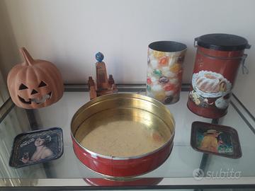 Scatole di latta vintage,giochi anni 70 etc