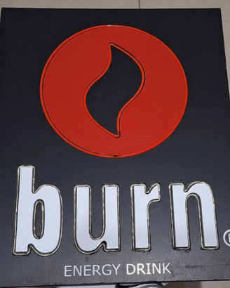 Insegna luminosa Burn Energy Drink
