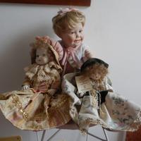 3 Bambole in porcellana, varie misure