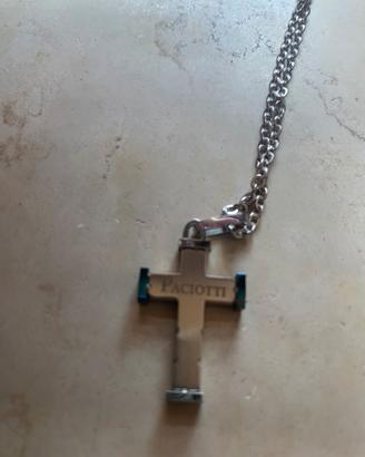 Collana Cesare Paciotti acciaio con brillantini