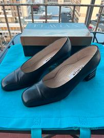 Scarpe Flavian décolleté pelle Blu Navy