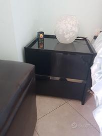 Comò e 2 comodini neri