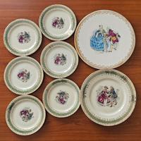 Set di 8 piatti in porcellana bavarese, vintage 