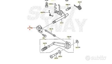 Biella rinvio pedale cambio Kawasaki GPZ R 600 132