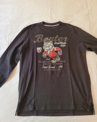 Maglia maniche lunghe nera ragazzo 