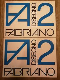 2 confezioni fogli A2 Fabriano lisci e ruvidi
