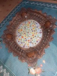 centrotavola in mosaico vetro e ceramica originale