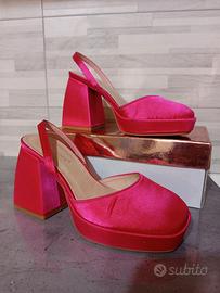 scarpa tacco in raso