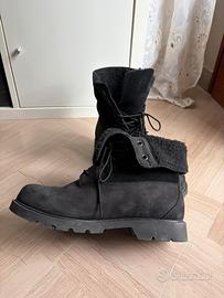 timberland nere con pelo