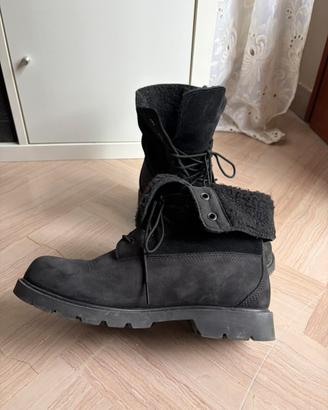 timberland nere con pelo