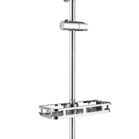 Asta Doccia 70 cm Acciaio Inox con Mensola XXL – S