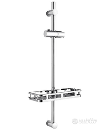 Asta Doccia 70 cm Acciaio Inox con Mensola XXL – S
