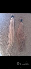 Extension capelli veri biondo 60 cm + beige 50 cm