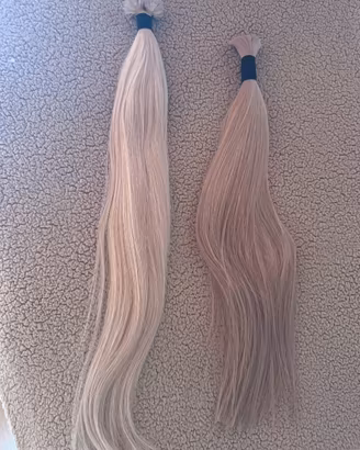 Extension capelli veri biondo 60 cm + beige 50 cm